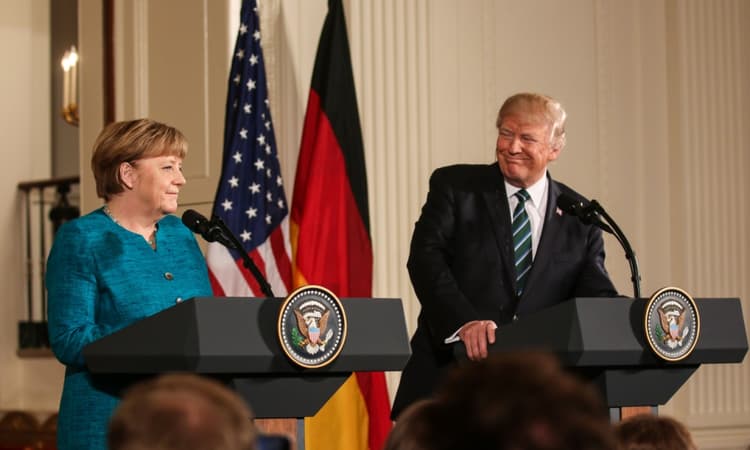[Video] Angela Merkel snorts at Trump's "I have German in my blood"