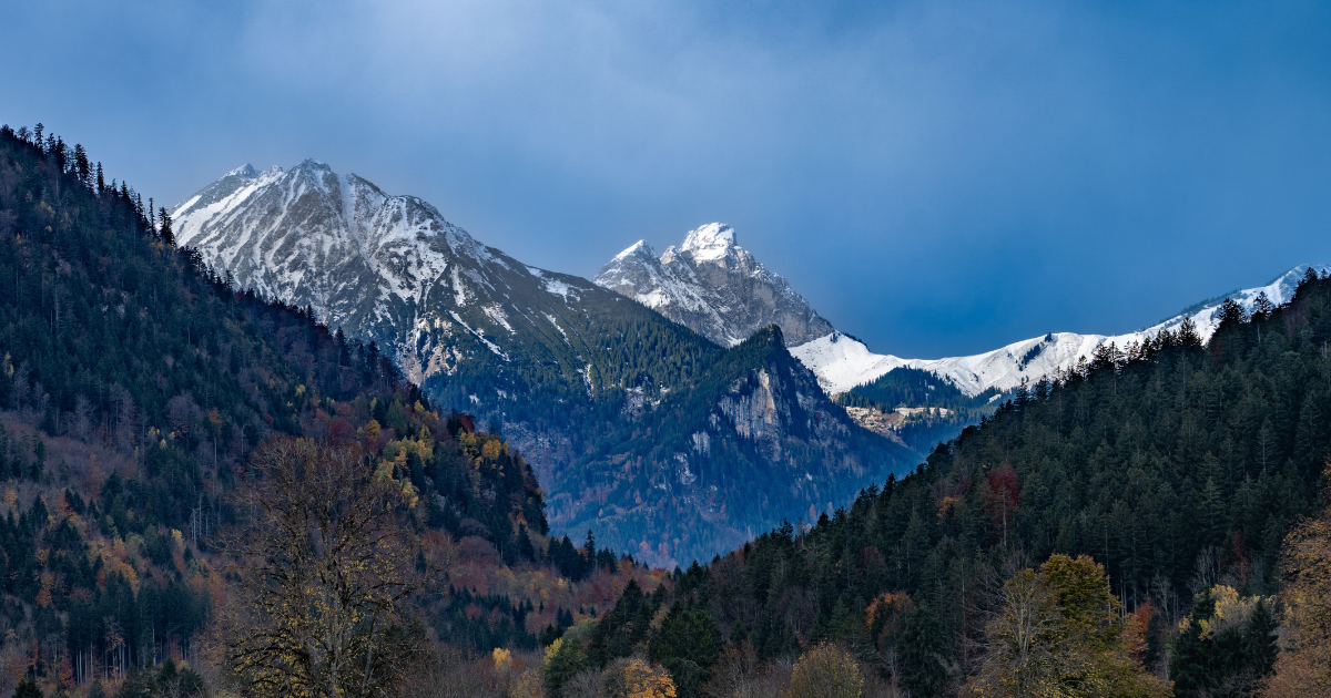 Snow Bavarian Alps Germany