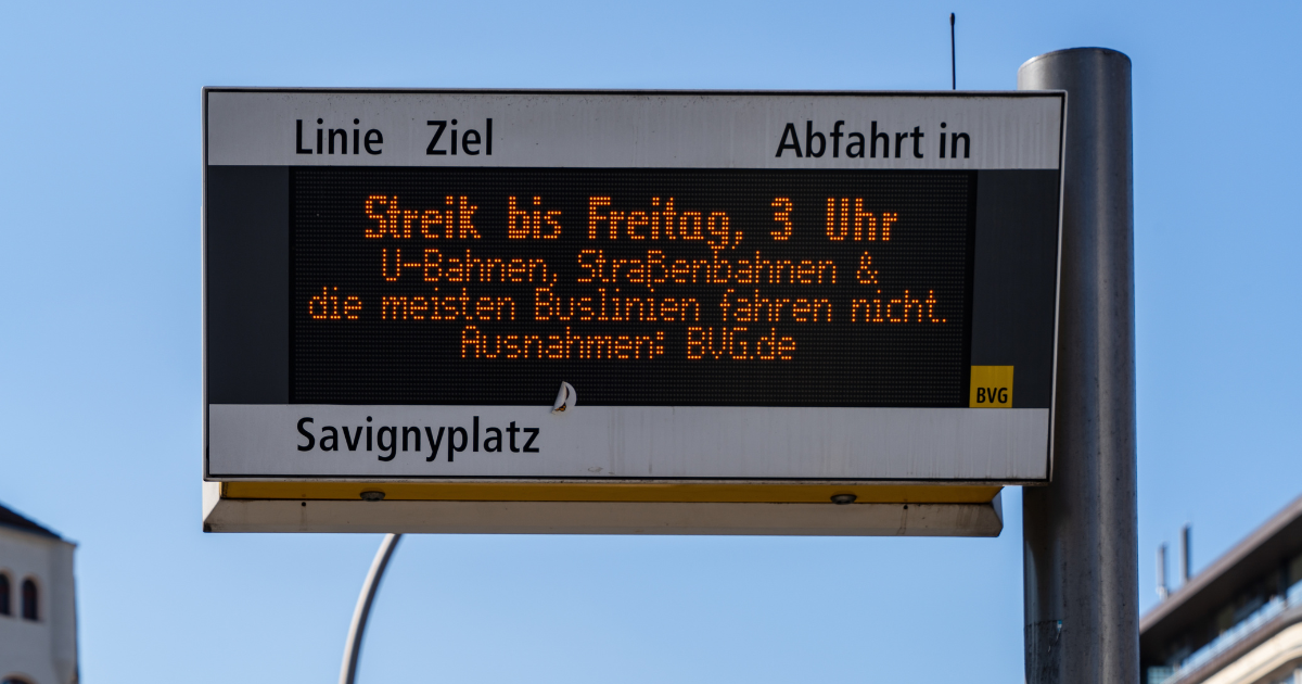 How often did workers in Germany strike in 2025?