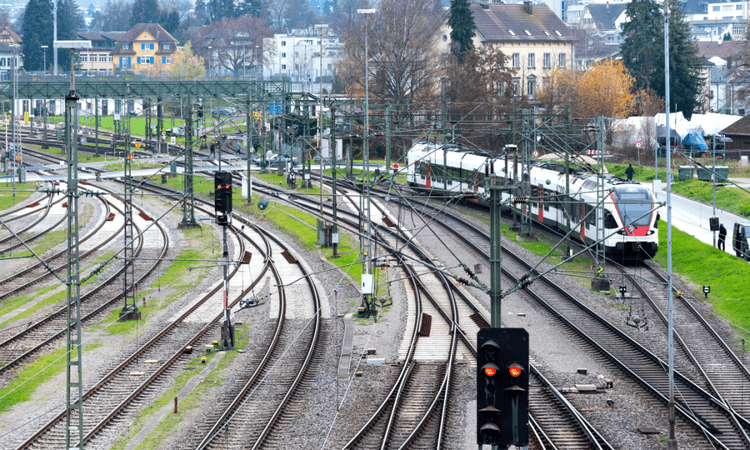 Konstanz train passengers told to jump up and down to free wedged door