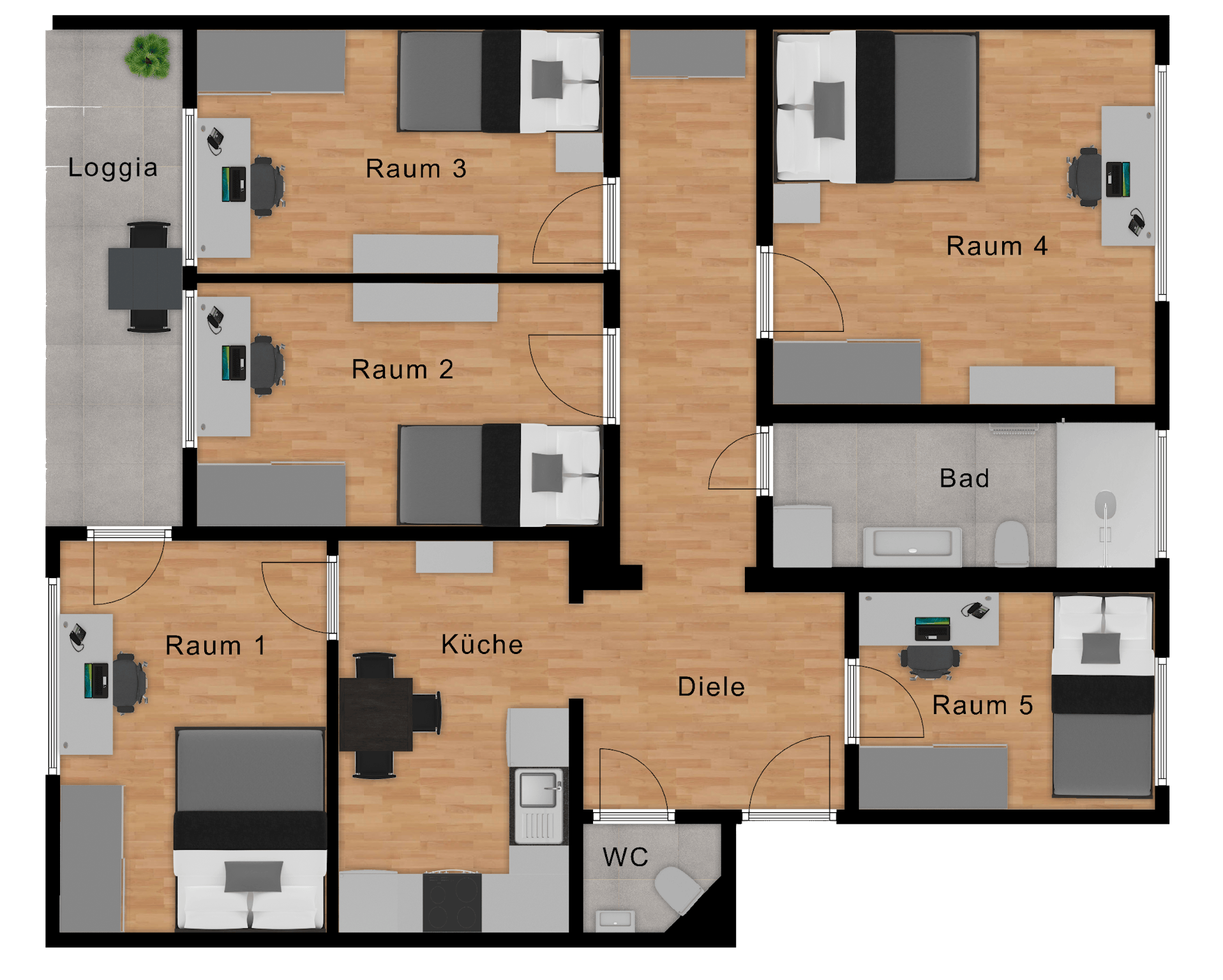 Apartment, Eberwurzstraße, Munich