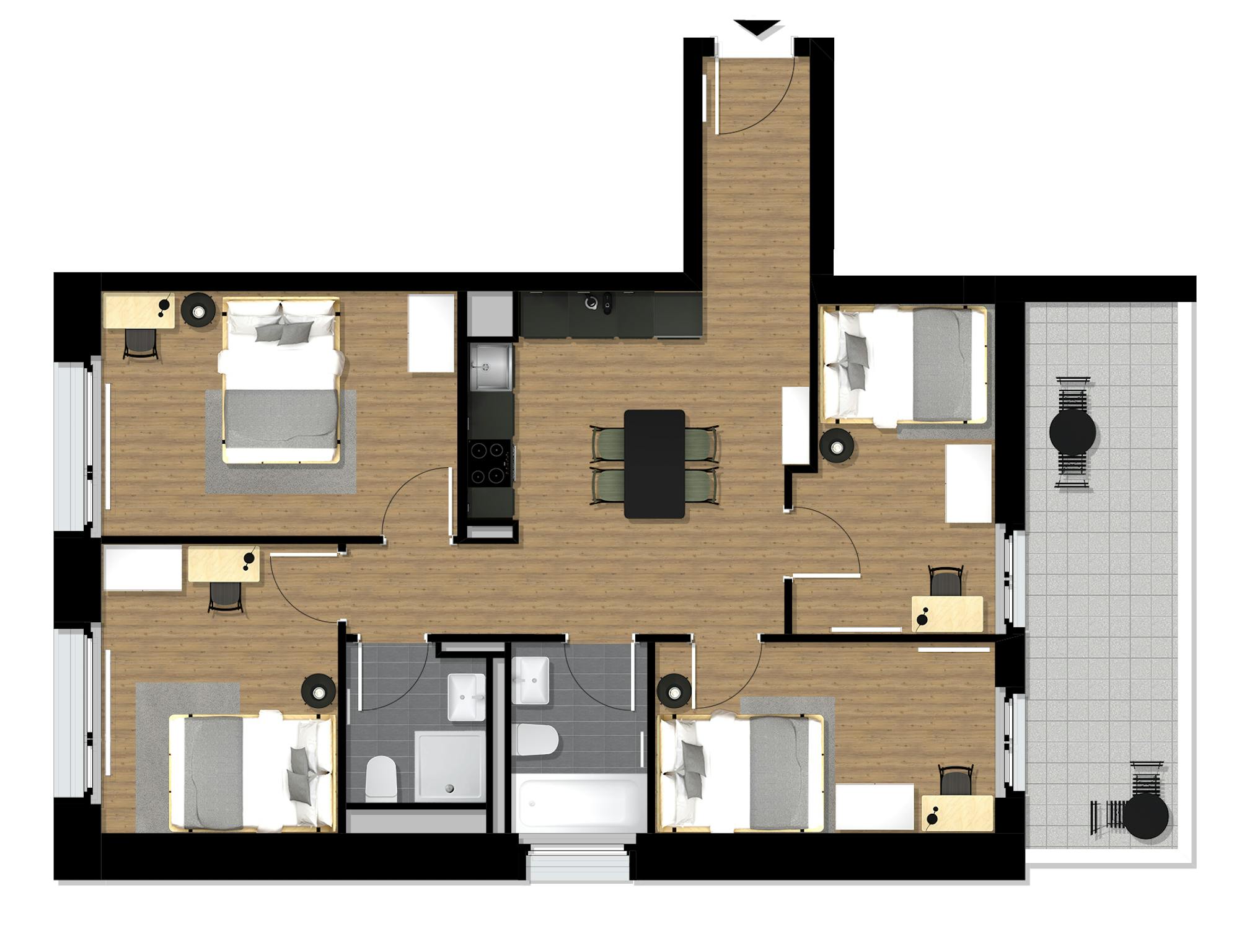 Apartment, Gref-Völsing-Straße, Frankfurt