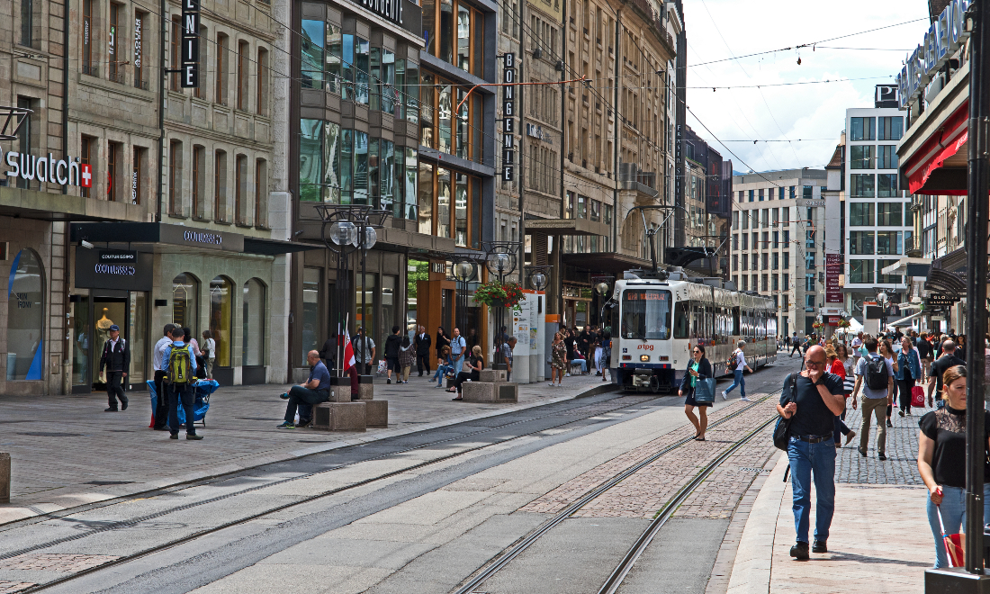 Which Swiss city is the best connected to essential services?